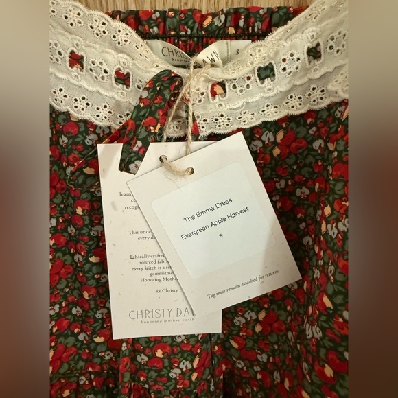 Christy Dawn Emma Dress in Evergreen Apple Harvest size S BNWT - Picture 5 of 6